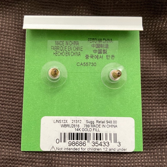 BRAND NEW kate spade 14k Gold Earrings - Picture 3 of 3
